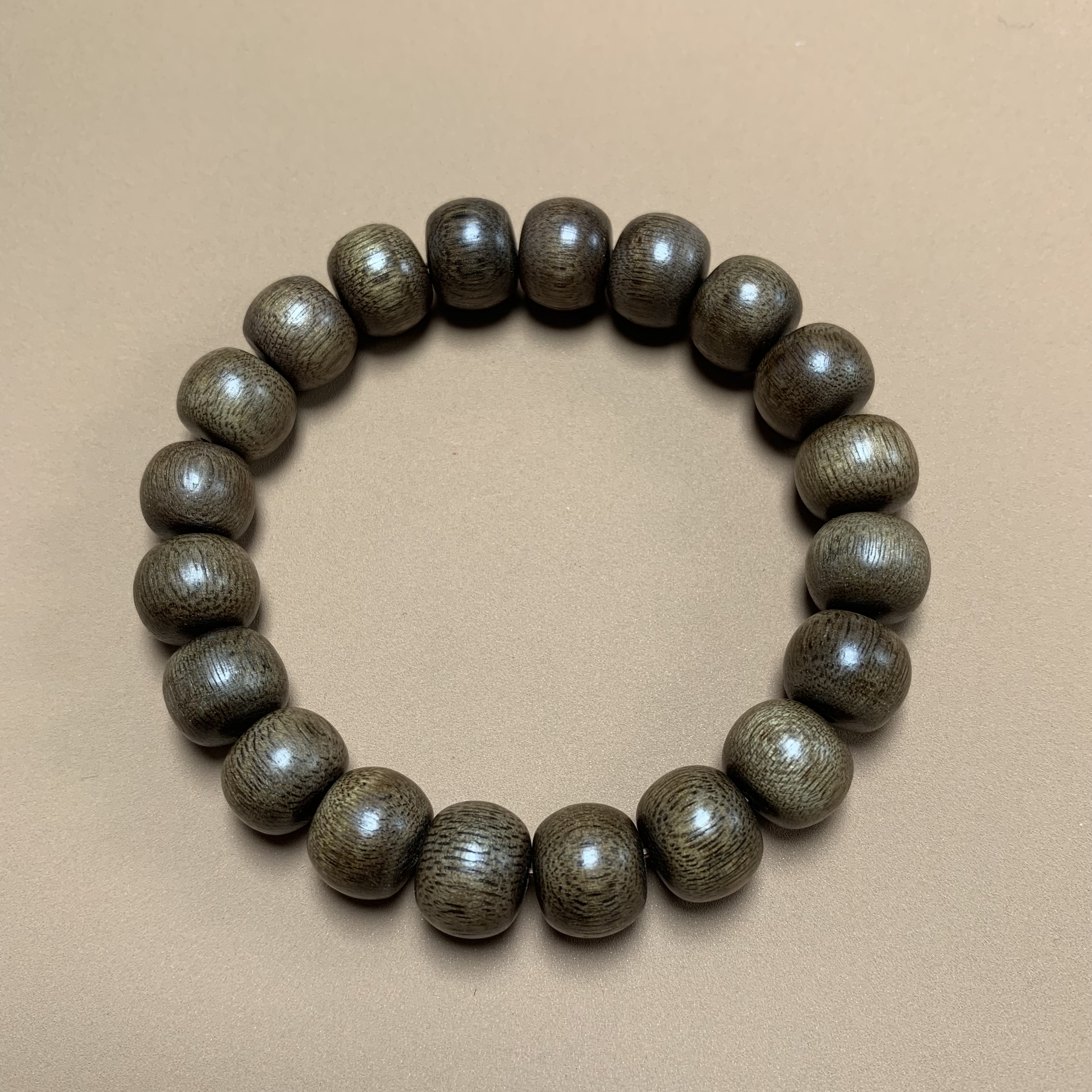 达拉干沉香手串鼓珠单圈