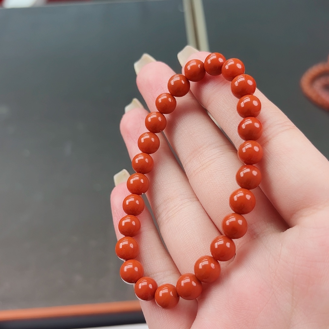 南红玛瑙瓦西南红手串卡7米未镶嵌