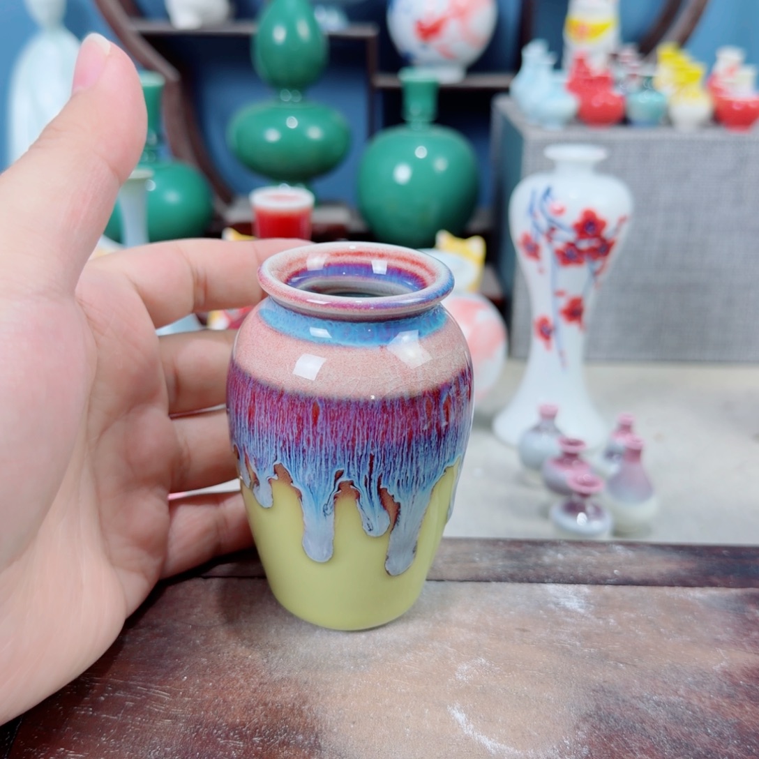 陶瓷手工小花器摆件