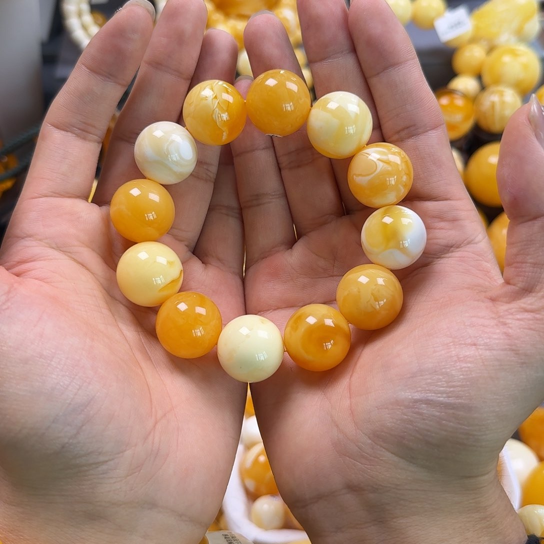 琥珀珠宝奇石未镶嵌20mm