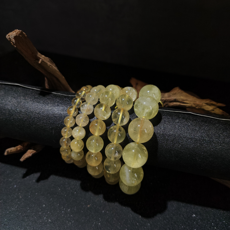 【黑胖珠宝】H0828  天然水晶黄水晶手链 多样性发其一