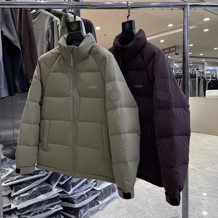 （78）90鸭绒简约防寒保暖短款男冬季立领挺括羽绒服品牌撤柜代工
