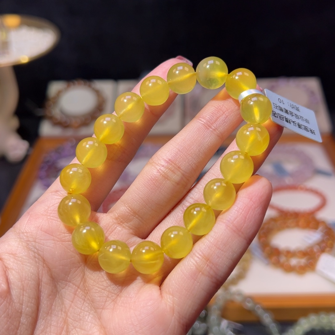 葡萄石手串未镶嵌10m毕业级金葡萄