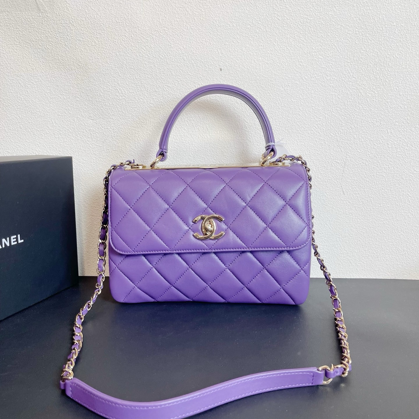 95新 Chanel/香奈儿 98新 奢总管/trendy cc手提斜挎包/芯片