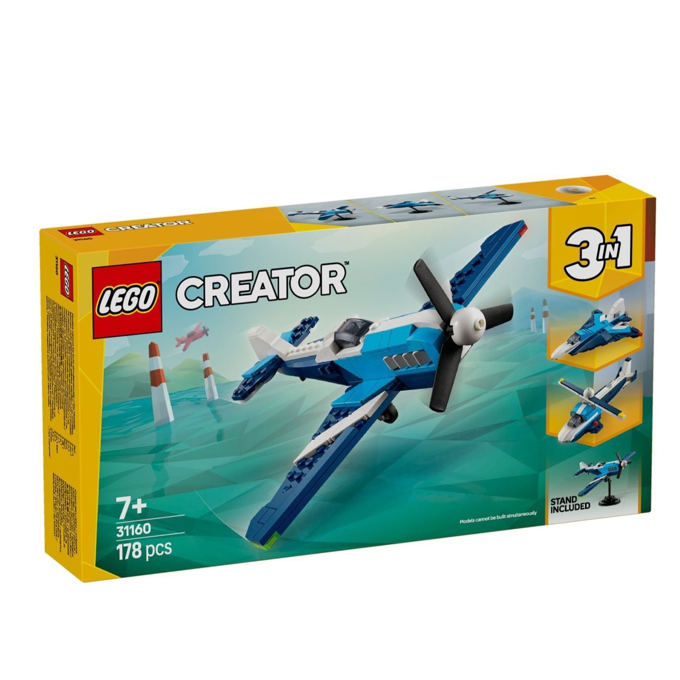 LEGO/乐高积木31160飞行器：竞技飞机1盒礼物优选