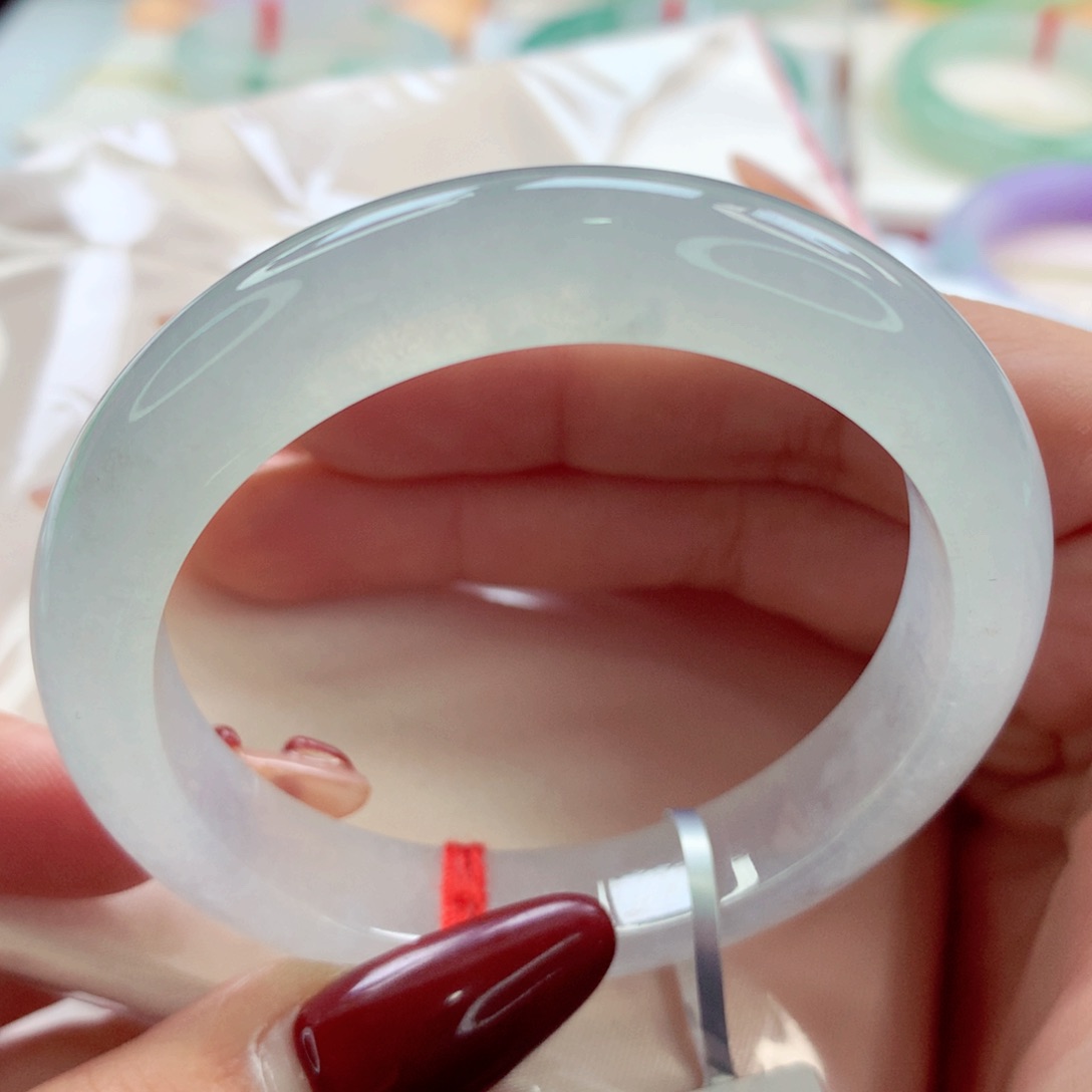 翡翠手镯未镶嵌师妹白钢种水毕业