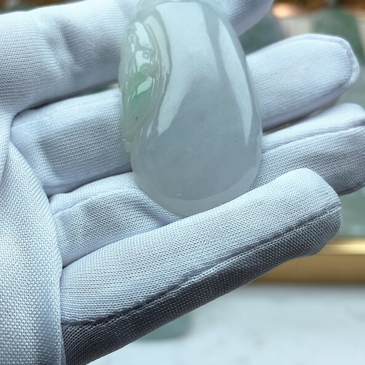 翡翠未镶嵌颈饰天然翡翠A货桃子