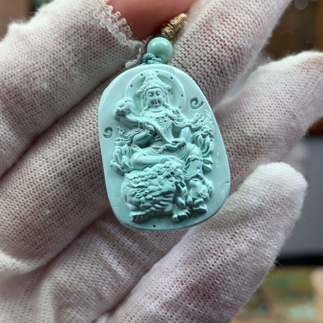 绿松石未镶嵌挂件