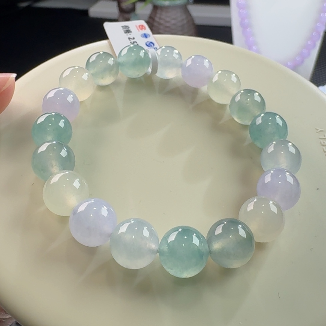 翡翠手链未镶嵌筱*皮马卡龙单圈卡10