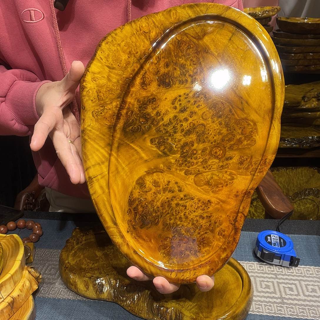 y***g金实木黄金樟干泡茶盘