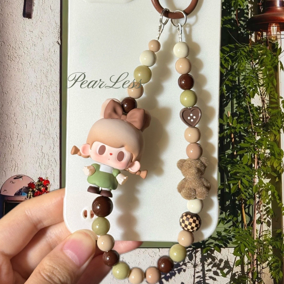【兔兔与熊合集】DIY萌粒手机链可爱少女手工
