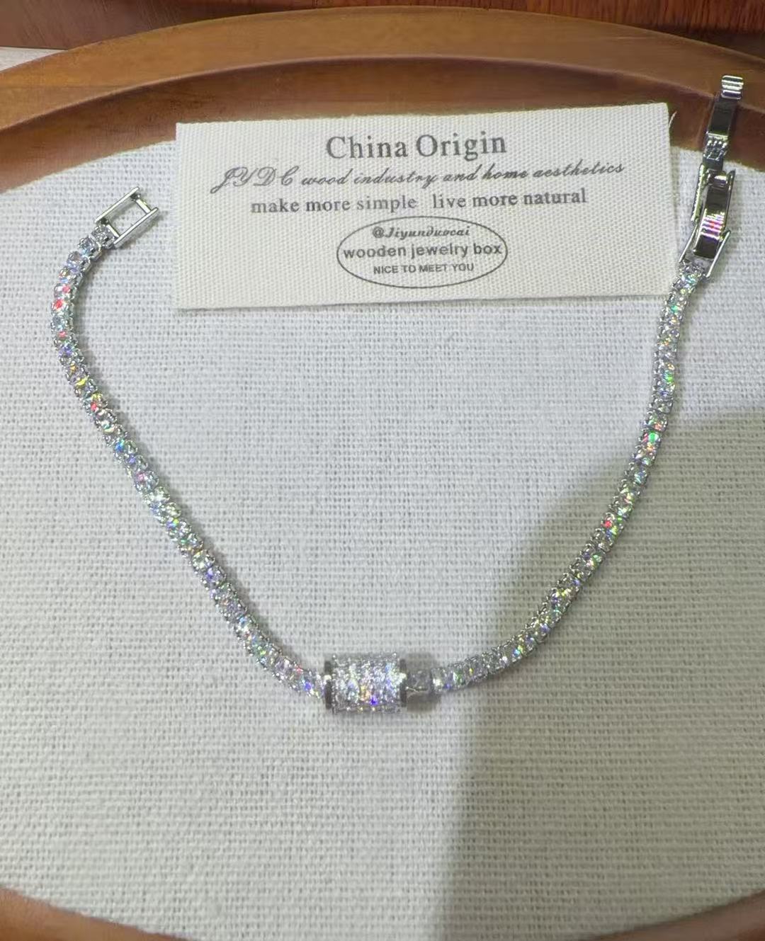 炫璨高奢 精致时尚简约高级轻奢满钻豪镶小蛮腰手链