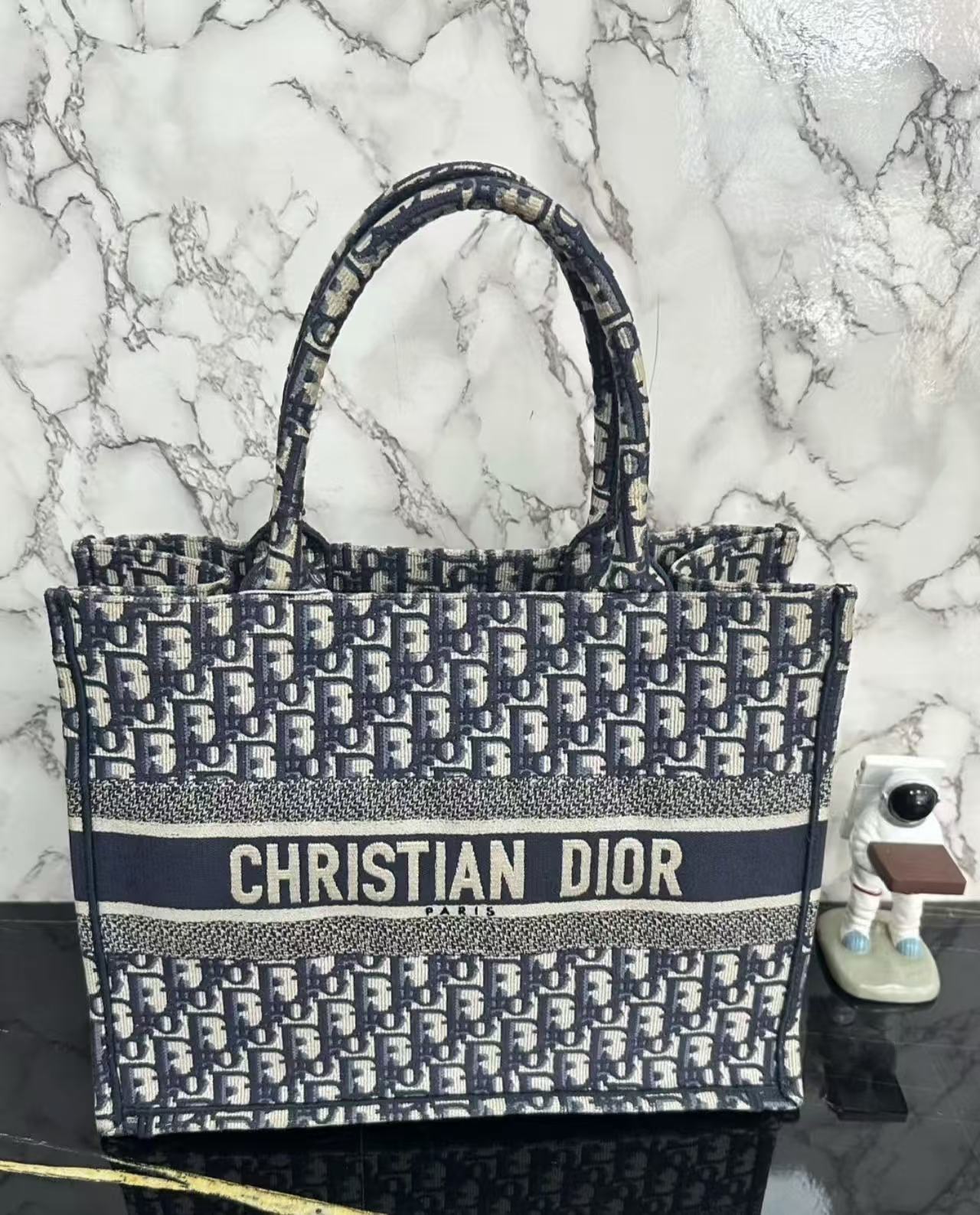 99新 DIOR/迪奥 孟溪中古/book tote中号老花托特