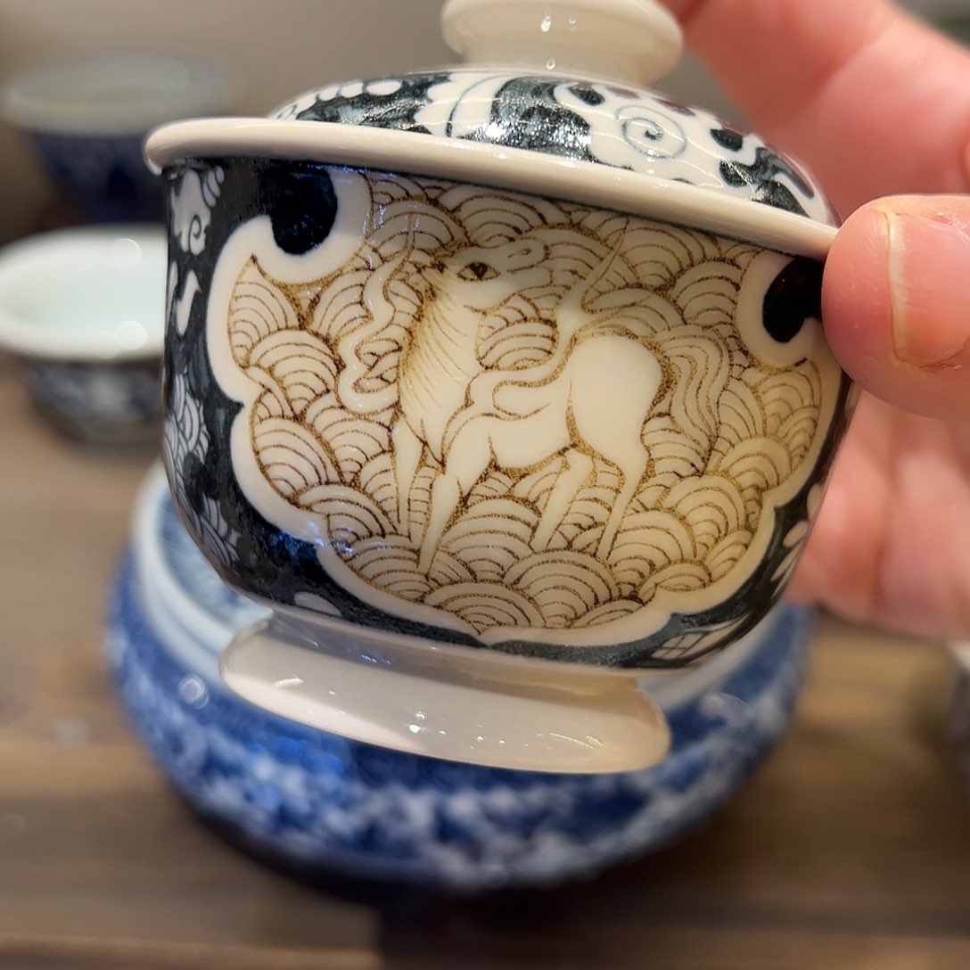 二号釉釉里金盖碗