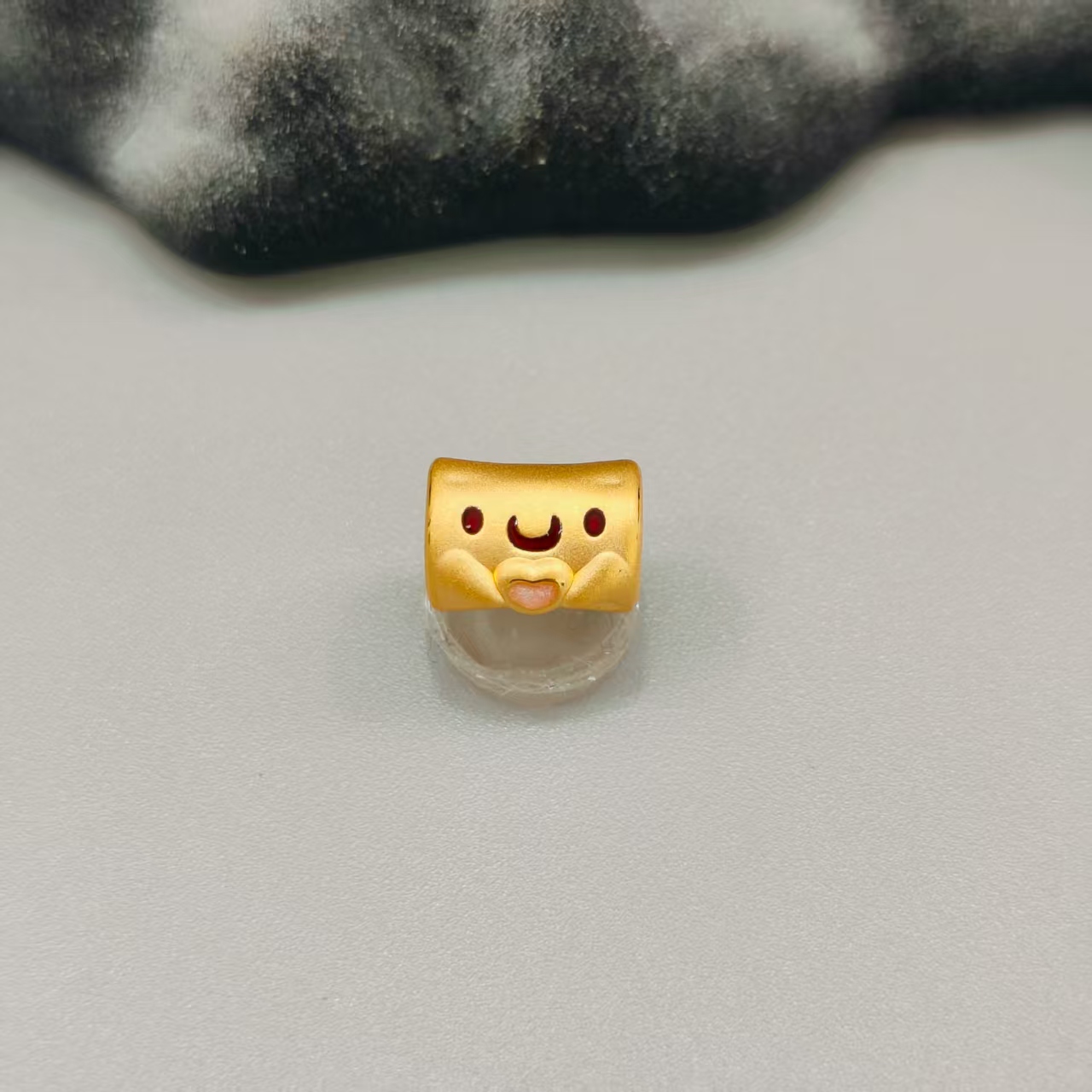 【珺铺黄金】足金999 藿香一生正气通孔转运珠饰品中药系列3D硬金饰