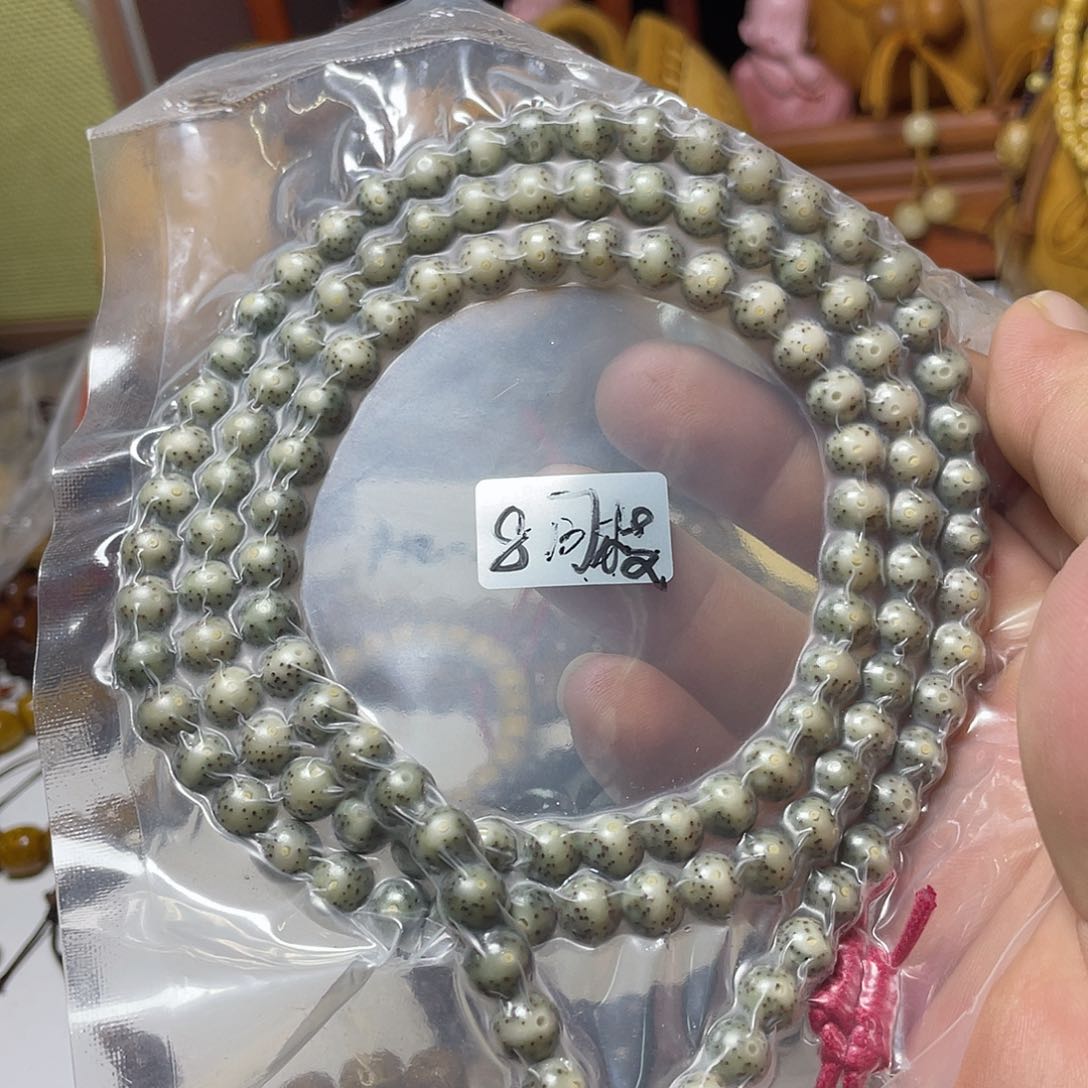 手串星月菩提L*8圆珠糯冰