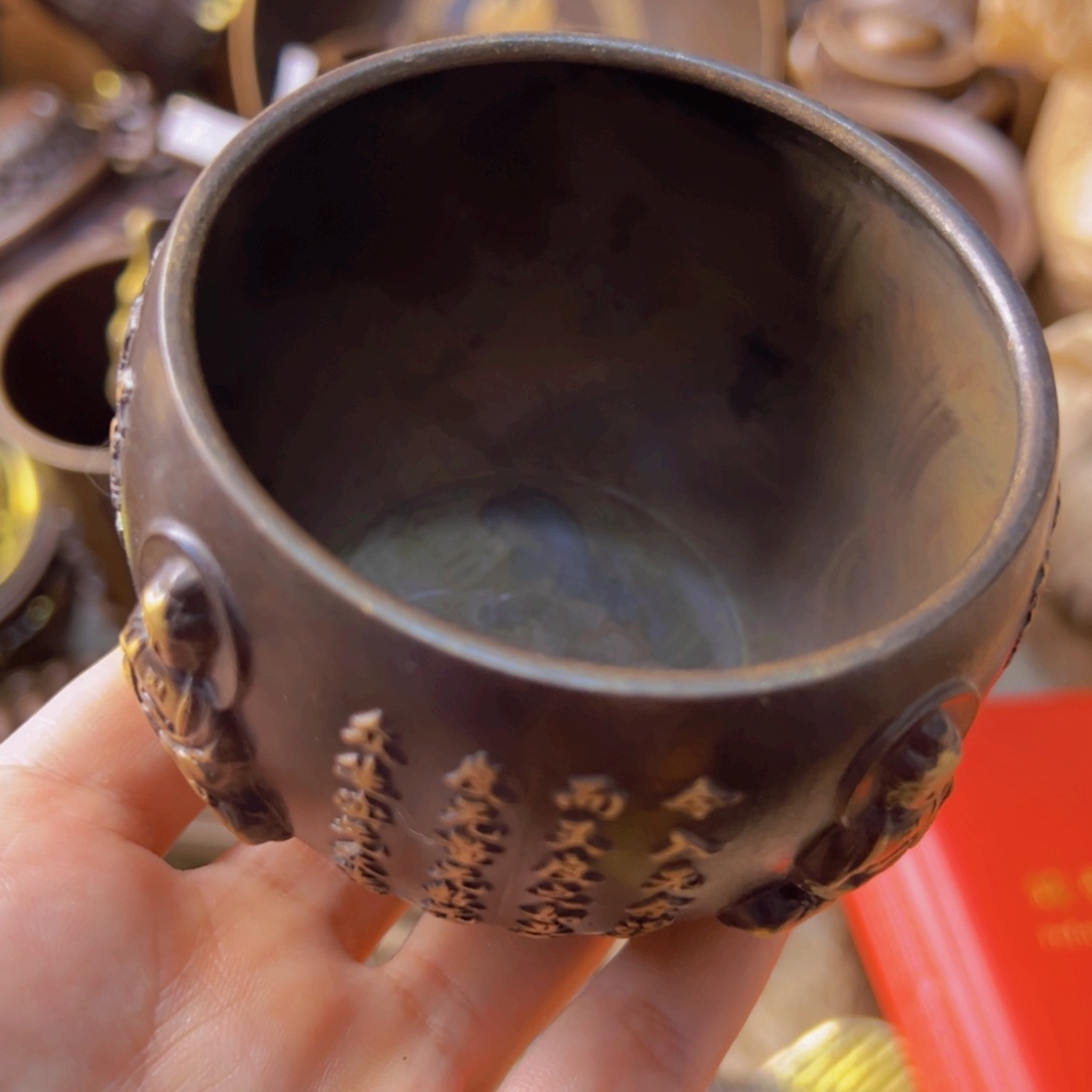 原矿风磨铜缸一个