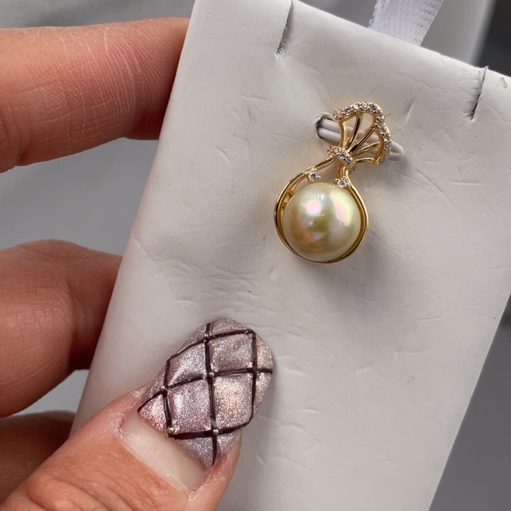 海水珍珠颈饰银S925镶嵌