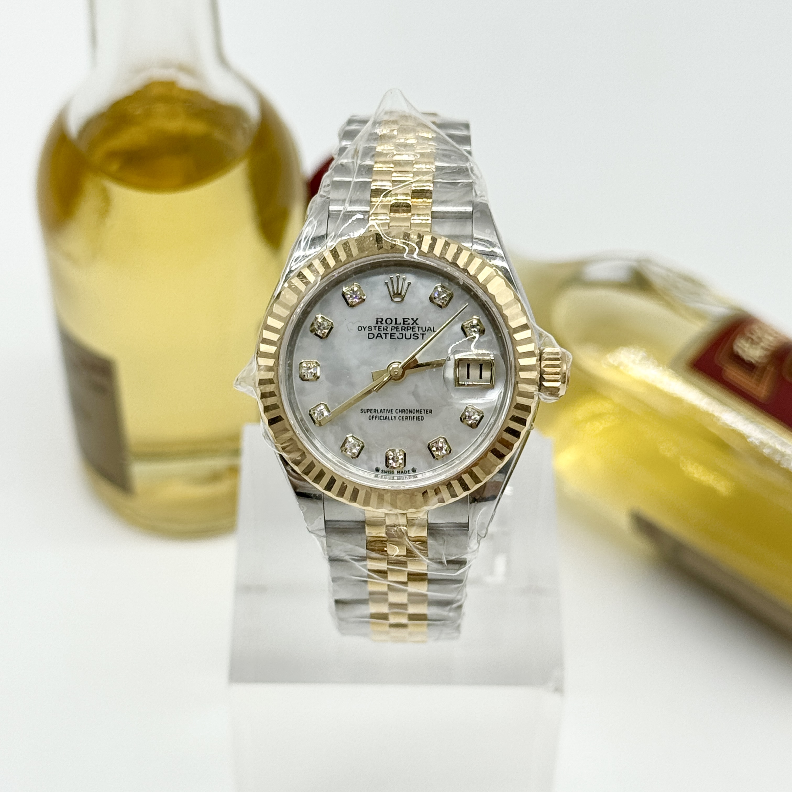 99新 Rolex/劳力士 女装日志型 自动上链 精钢+18k金 28mm 23全