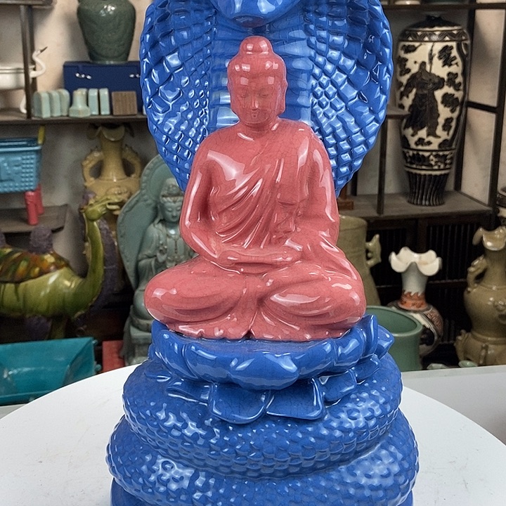 柴瓷双色釉释迦摩尼