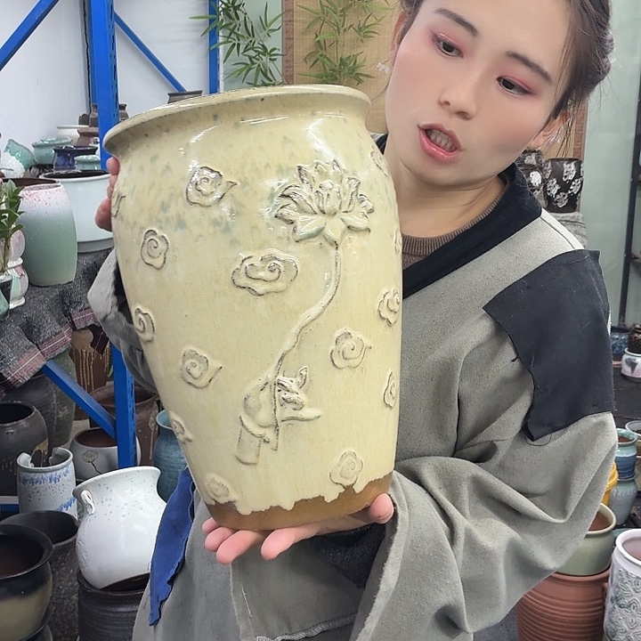 20×30 -粗陶花盆有孔-买买买