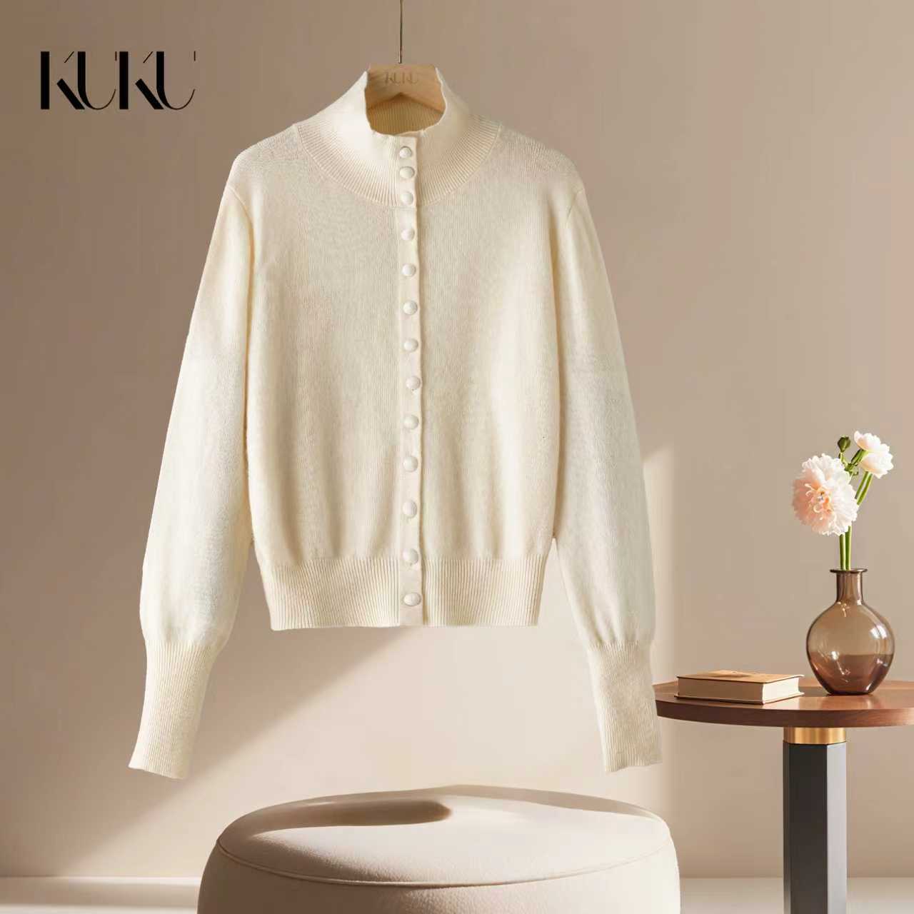 25女冬季保暖加绒百搭老钱打底衫开衫6111