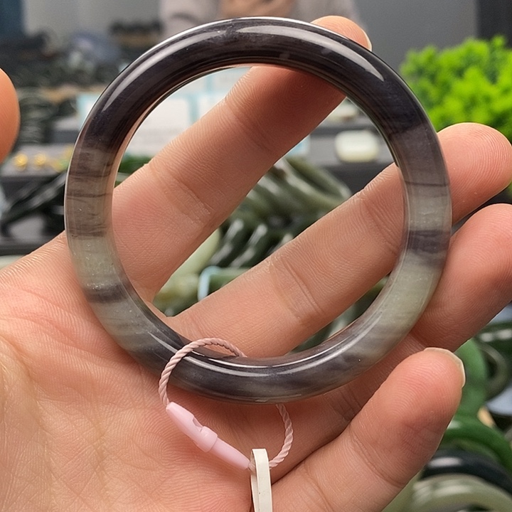 和田玉未镶嵌手镯52.5