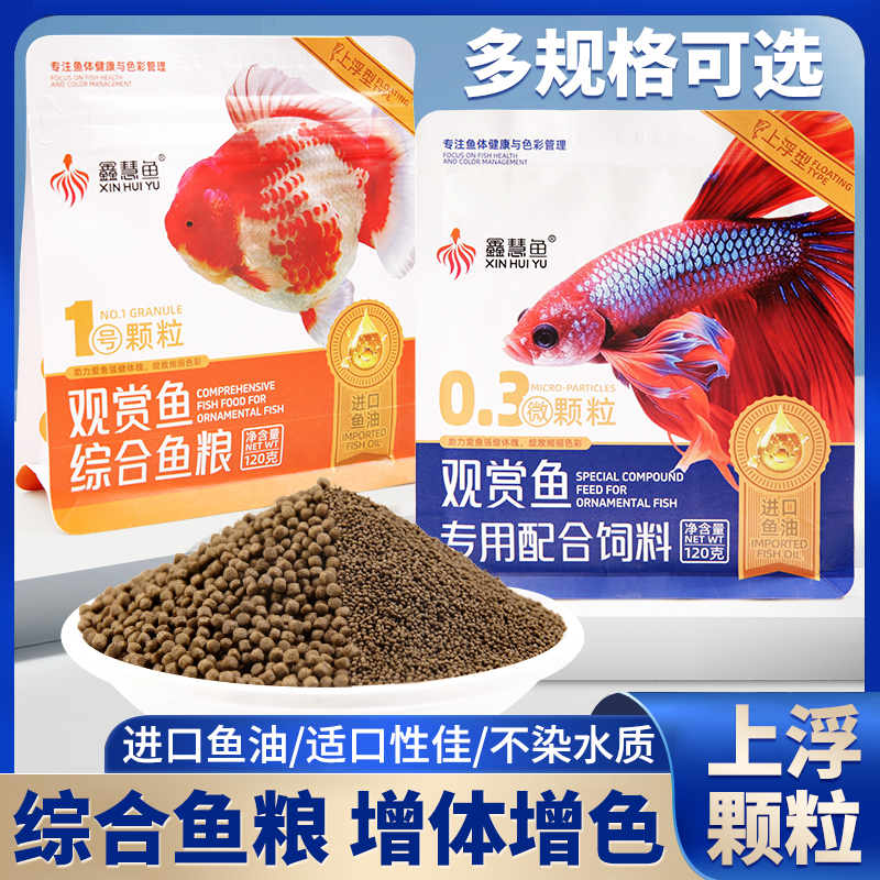 技研精工中小型热带鱼金鱼锦鲤鱼粮高蛋白观赏鱼食增色增体鱼粮