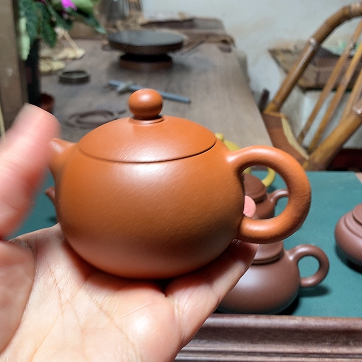 韵***香紫砂壶西施原矿红泥容量