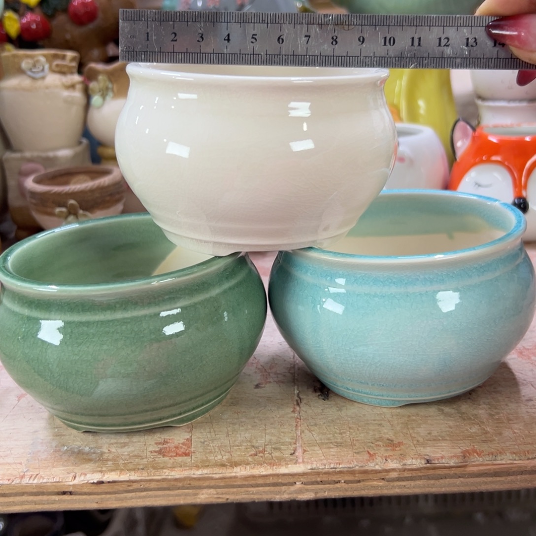 陶瓷花盆特价上新4个颜色备注