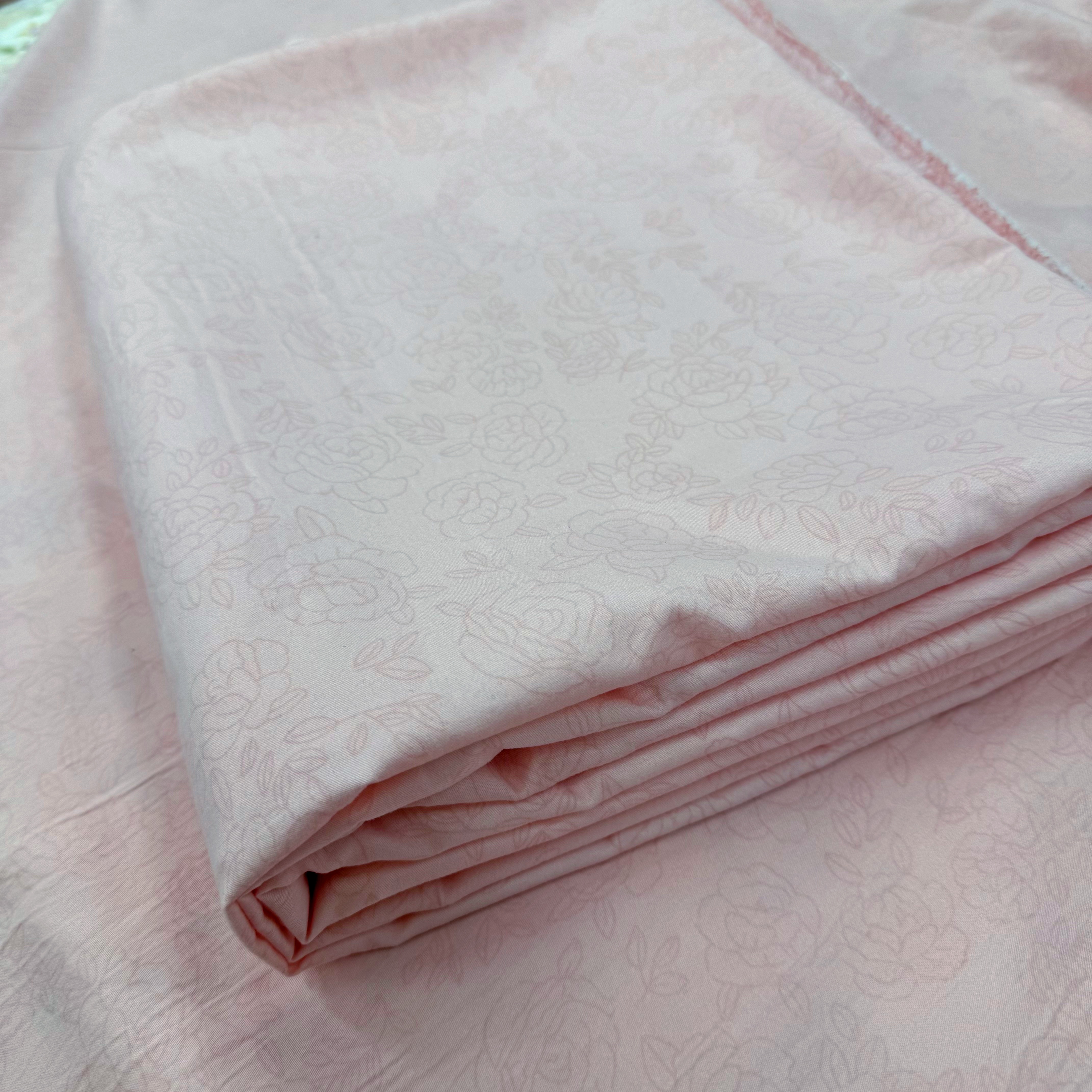 超软床单 精梳加密斜纹【2.45米×2.3米】 贴身细腻  软糯厚实【柔粉】