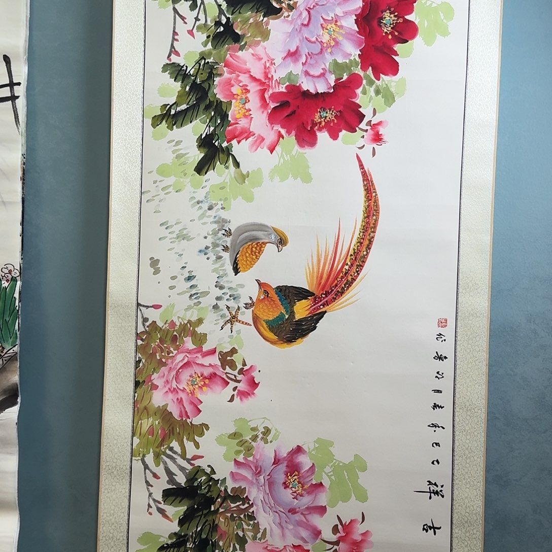 纯手绘国画作品好看小六尺