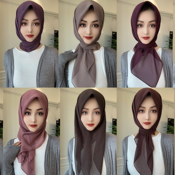 苏戴尔•烫钻泡泡纱薄款方巾（福利）