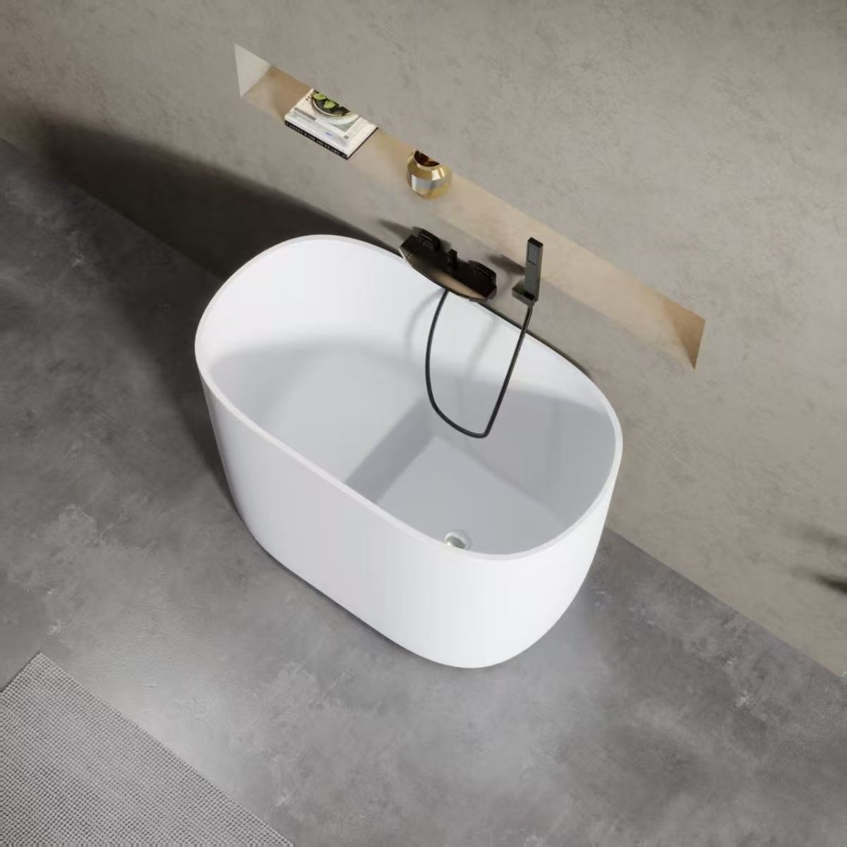 PMMA高分子人造石日式深泡浴缸民宿酒店网红独立家用高档成人浴缸