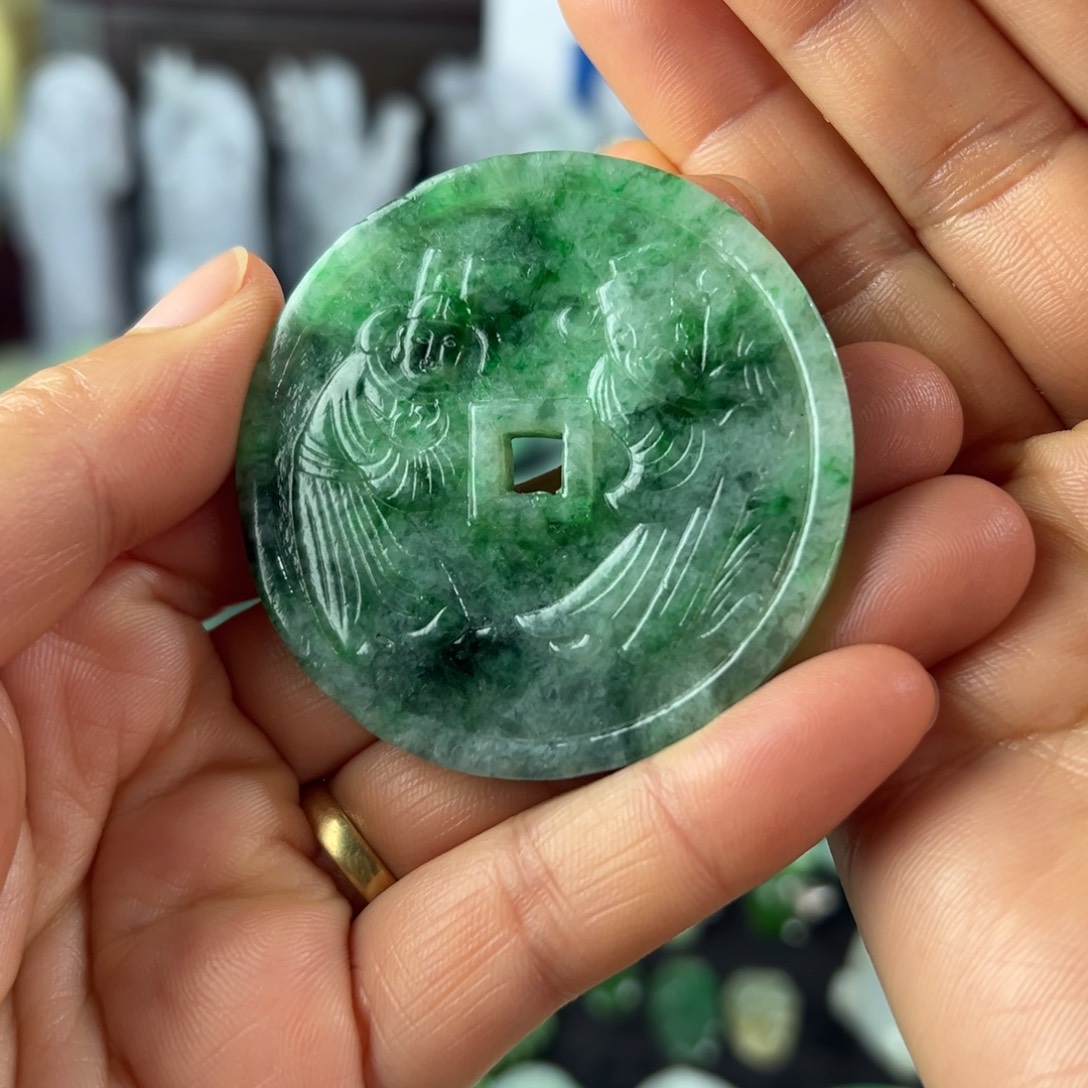 翡翠未镶嵌手镯天然翡翠挂件