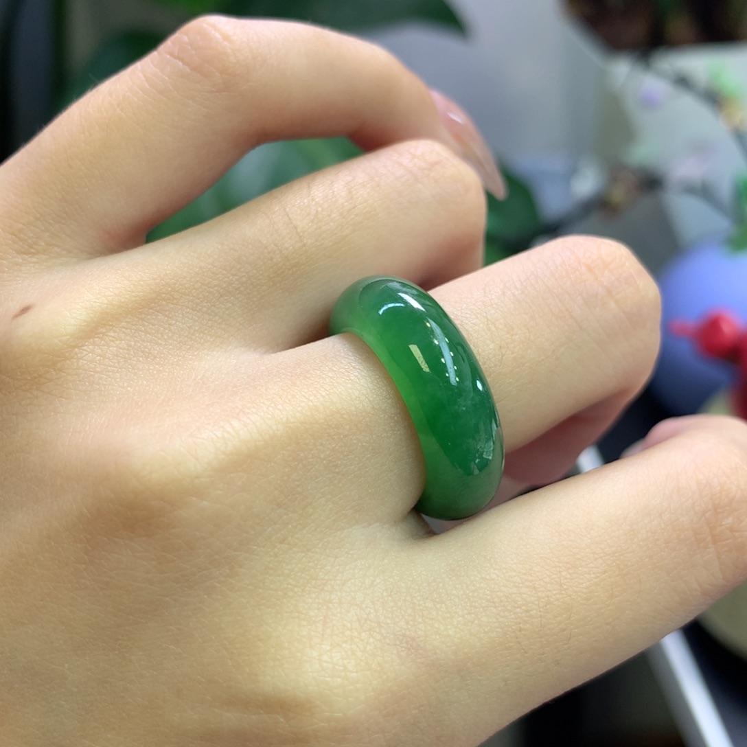 翡翠戒指未镶嵌12冰绿