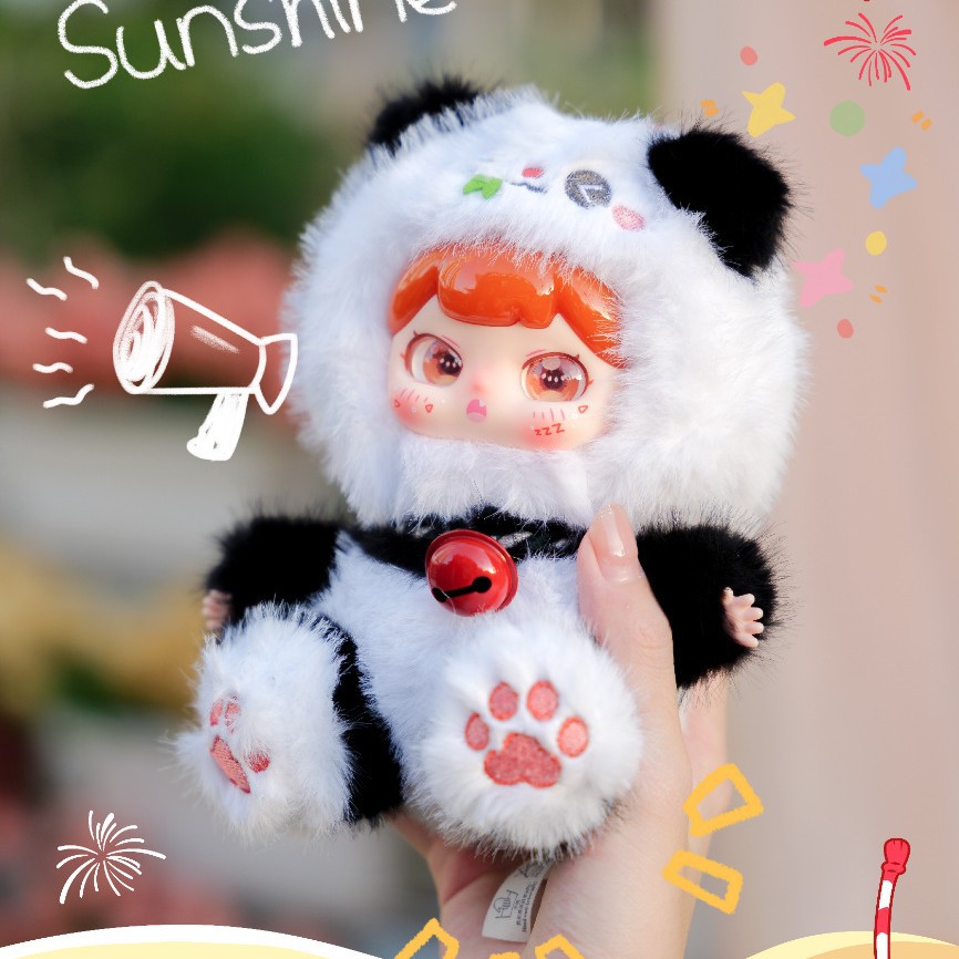 娃三岁小泡福好运铃毛绒盲盒潮玩