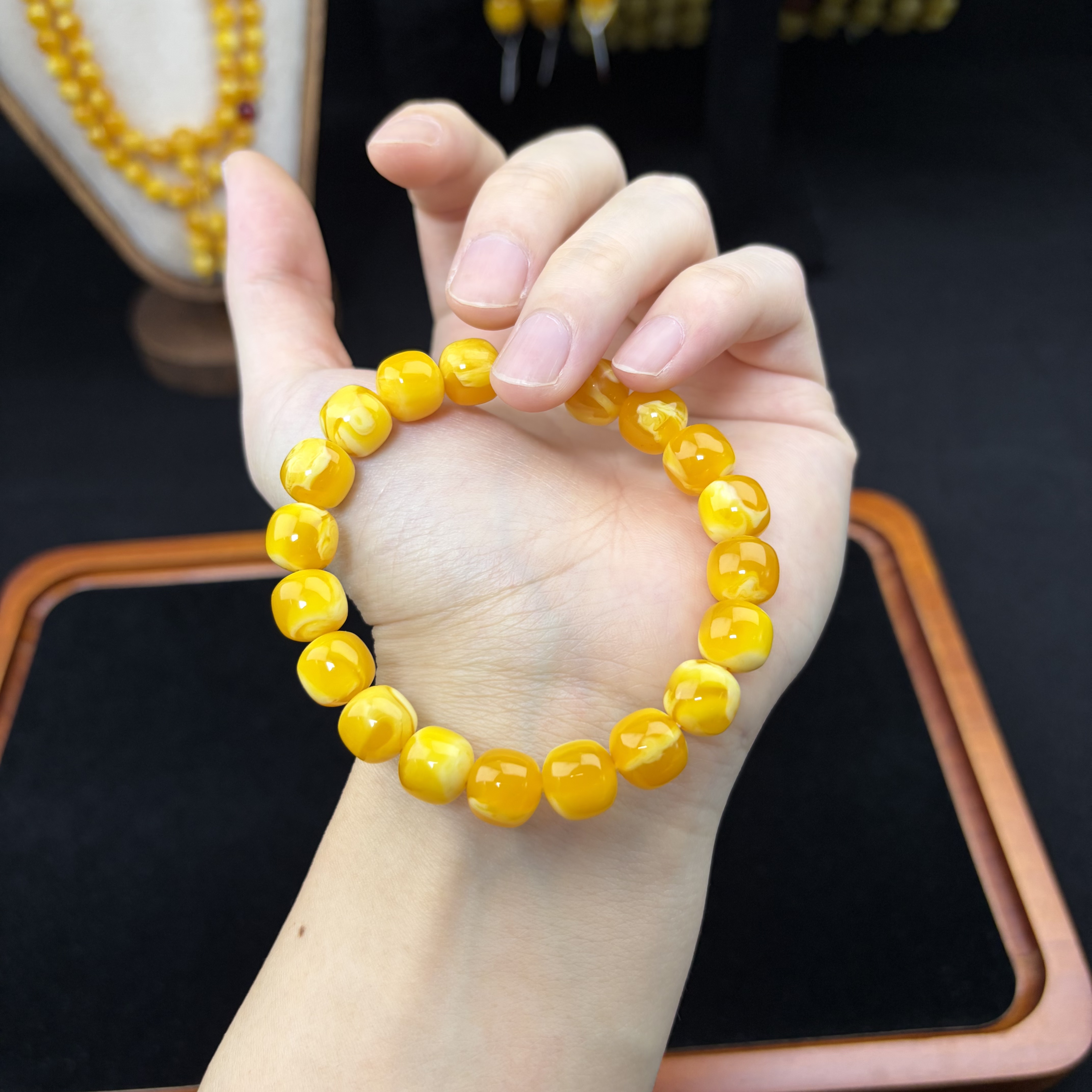 JYH-9X10 藏族精工打磨老型手串DIY