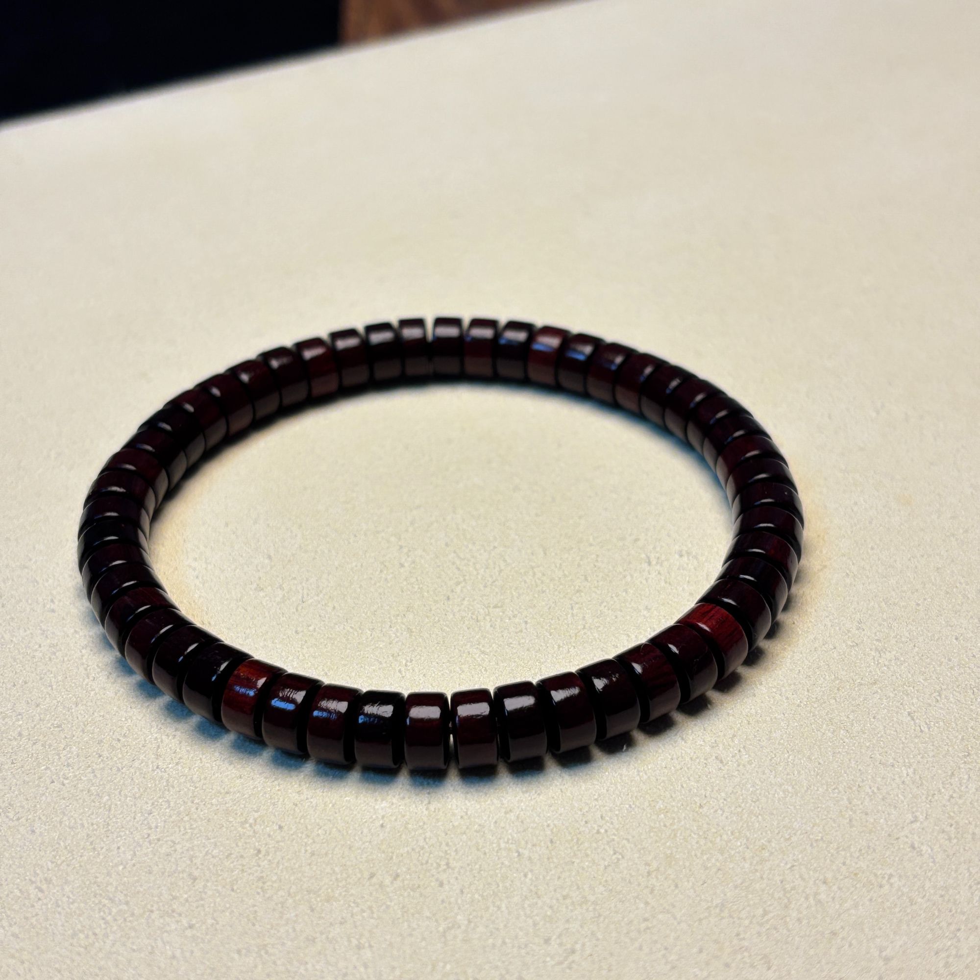 檀月·印度小叶紫檀4*7片老琴料文玩药片款手串情侣款檀香紫檀木