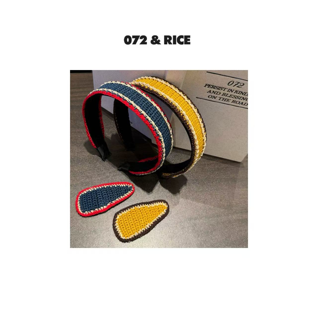  072 & RICE【针织发箍】时尚百搭气质简约针织2件套发箍 FD0231