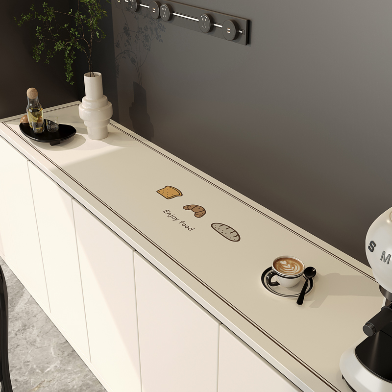 现代简约餐边柜保护垫防水防油防烫可裁剪电视柜桌垫酒柜台面垫子