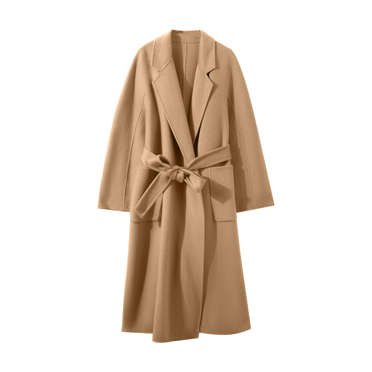 【馨悦专享】气质大浴袍双面呢大衣外套GZ25802