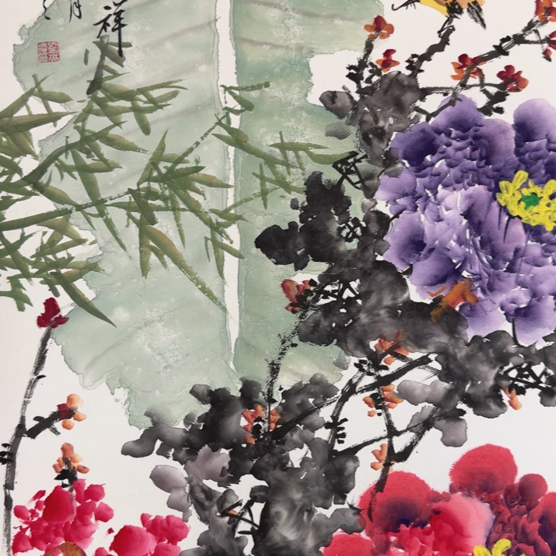 国画国画作品山水花鸟纯手绘