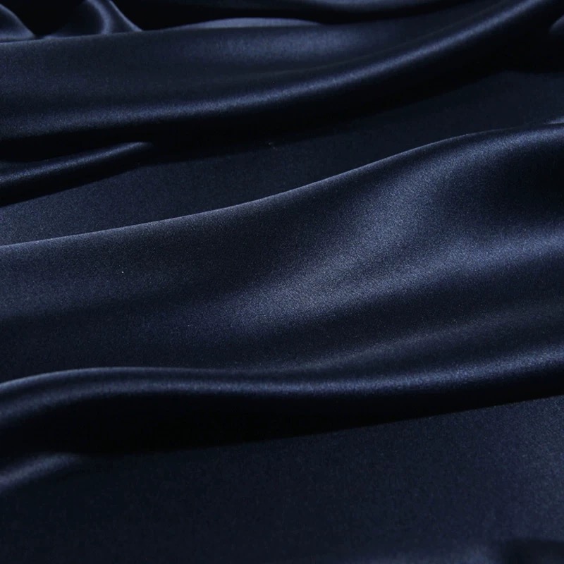 【藏青色】真丝质感丝绸布料 鎏金高档丝滑垂感 连衣裙西服旗袍礼服