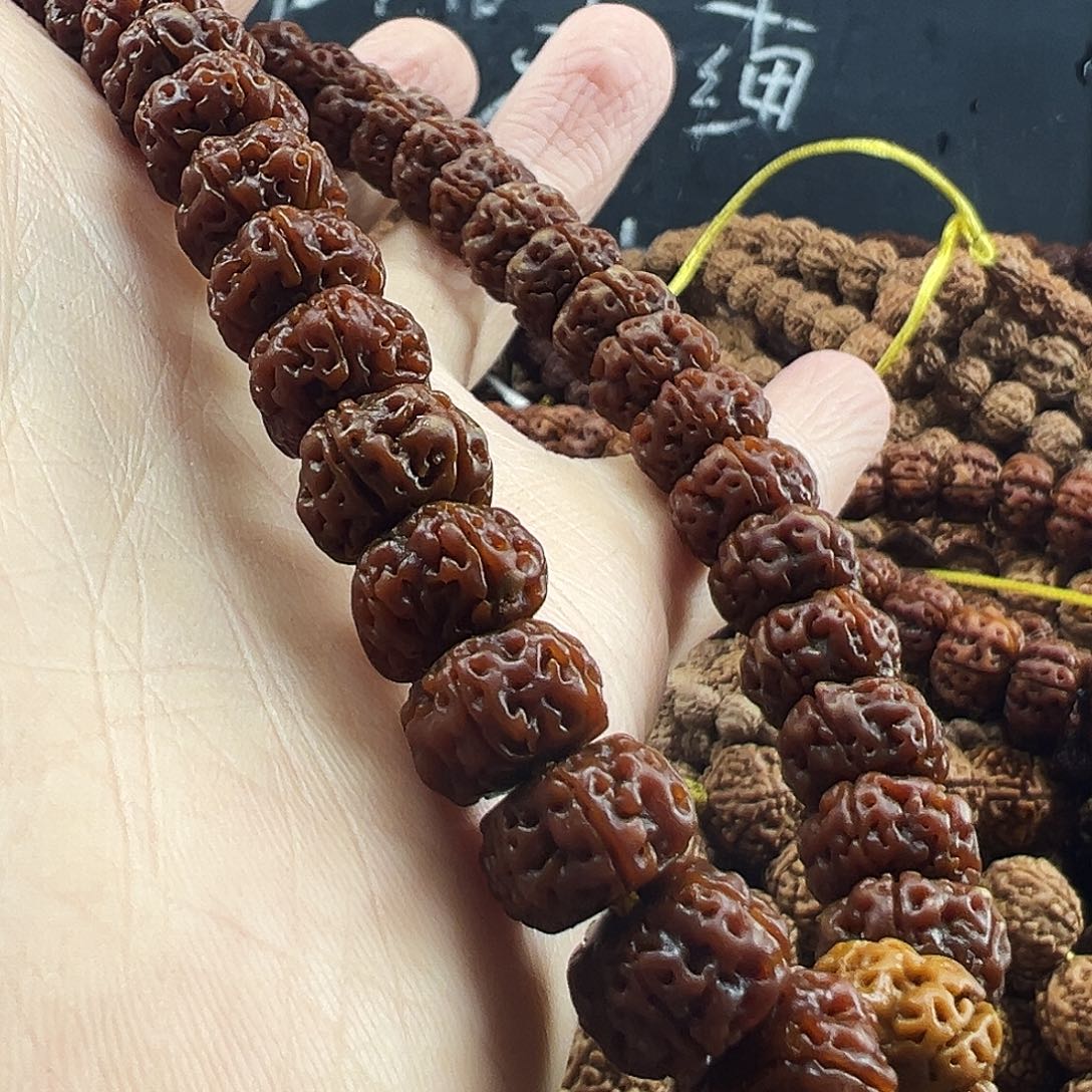 金刚菩提吊坠盘龙薄切手持带三通