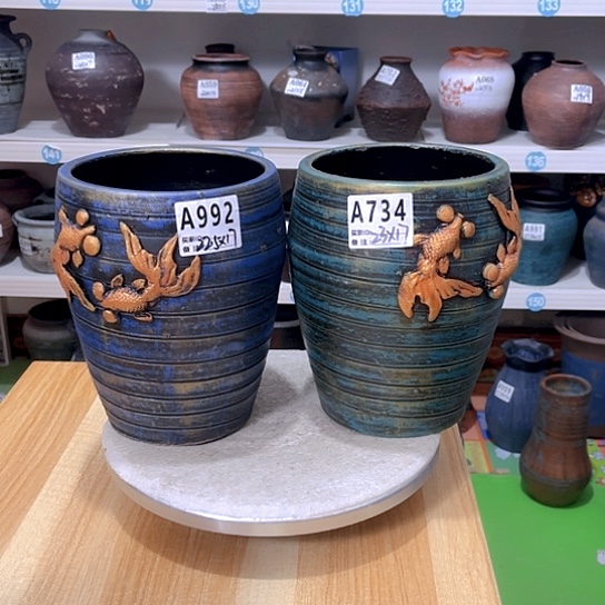 红陶手工制作工艺花盆