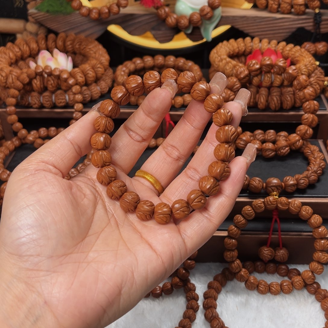 桃核手串?*12顶级玉龙脊单圈