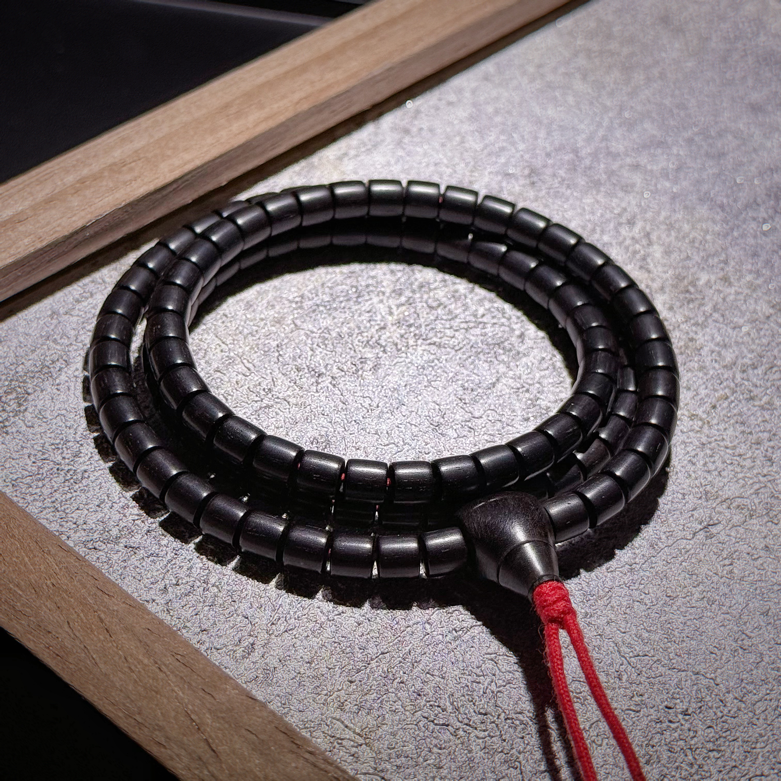 【元古出品】乌木藏式竹节超精工6mm文玩佛珠108