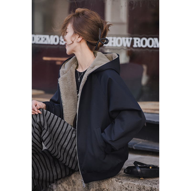 小谷粒北欧外套 双面穿！防风耐脏+柔暖绒面 一件顶两件！