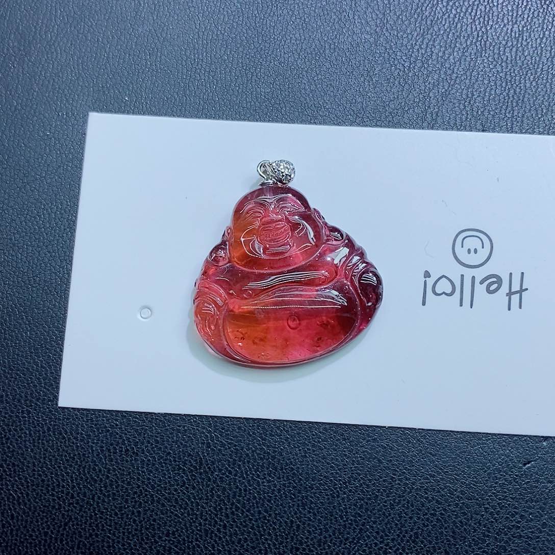 碧玺颈饰未镶嵌碧玺吊坠